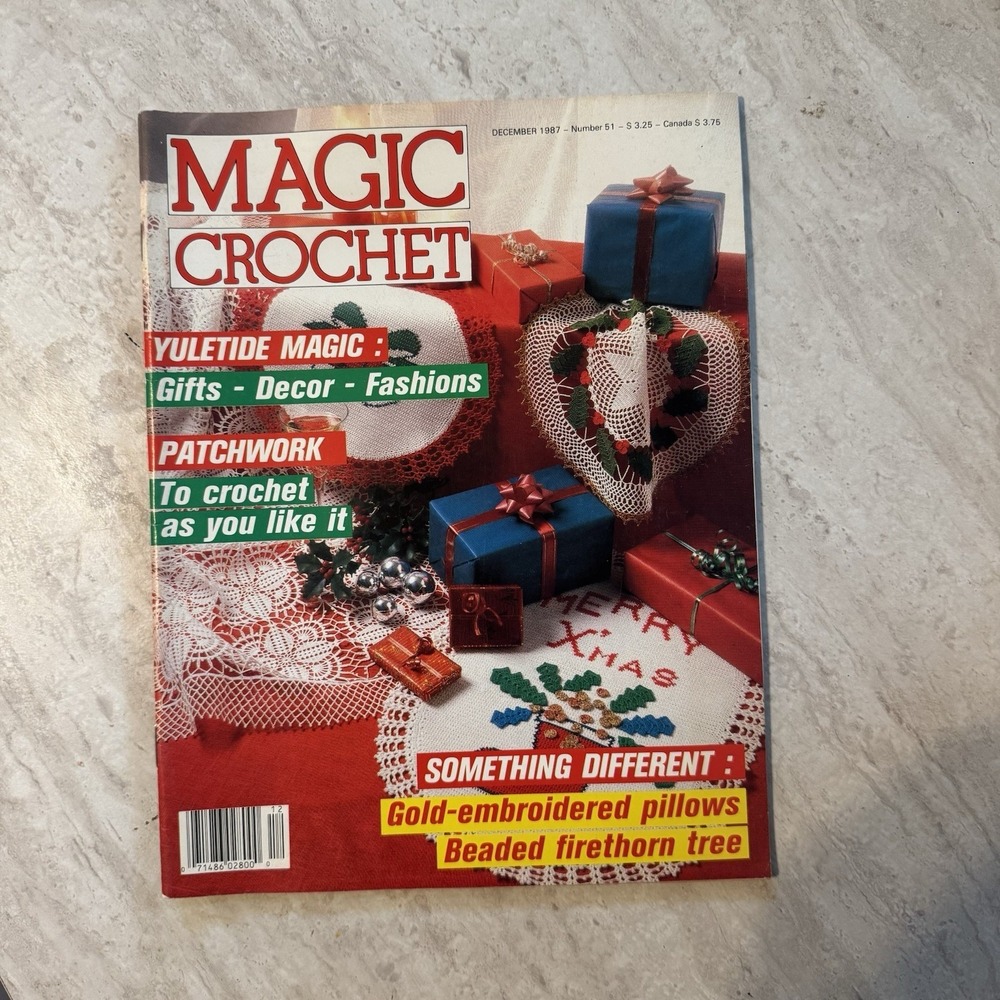 Magic Crochet Magazine December 1987 Number 51 Yuletide Magic